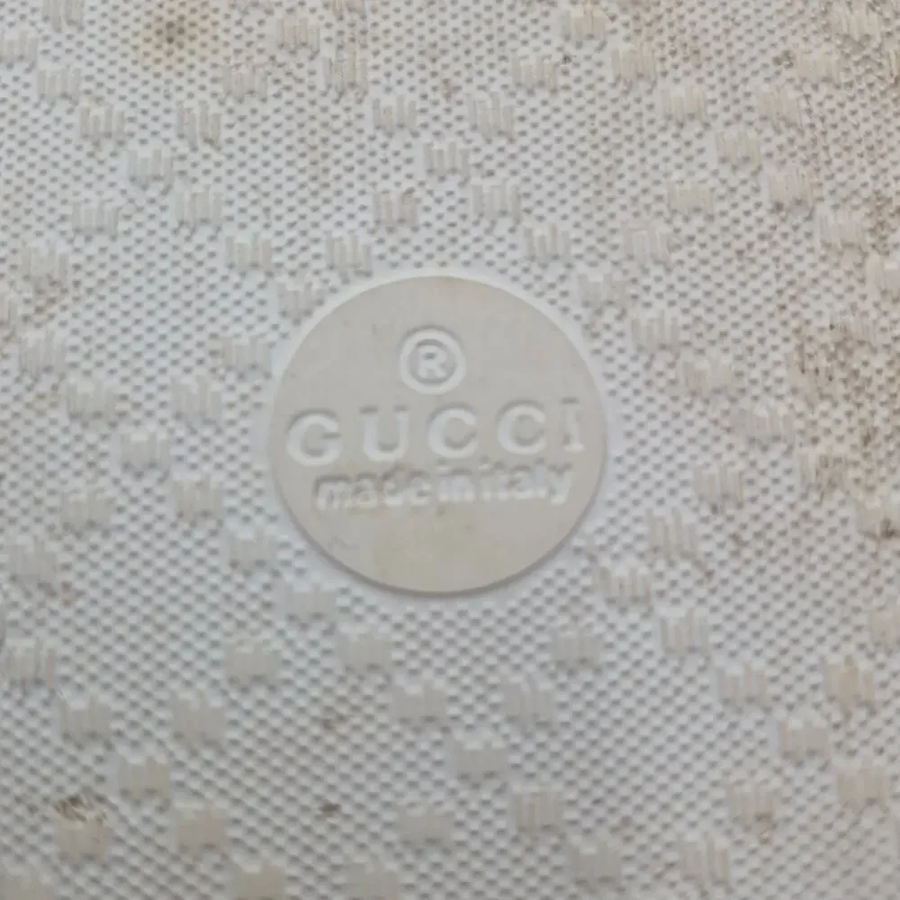 GUCCI Pursuit Stripes White Pool Slides 27 Gucci Web Mens Size US 8